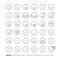 Emoji icons, emoticon symbols, face expression signs, minimalistic design