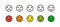 Emoji icons. Isolated vector illustration. Rating concept. Review feedback. Survey opinion service. Sad and happy Mood Icons