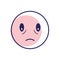 Emoji with insomnia line style icon vector design