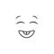 Emoji, laughter icon. Simple line, outline vector of cartoon face icons for ui and ux, website or mobile application