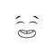 Emoji, laughter icon. Simple line, outline vector of cartoon face icons for ui and ux, website or mobile application