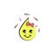 emoji lovely icon. Element of colored emoji icon for mobile concept and web apps. Cartoon emoji lovely icon can be used for web