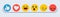 Emoji mood facebook icon. vector symbol EPS10
