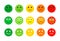 Emoji mood indicator emotion feedback set vector