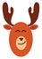 Emoji of a moose/Cartoon deer vector or color illustration
