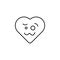 emoji nervous icon. Element of heart emoji for mobile concept and web apps illustration. Thin line icon for website design and