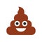 Emoji. Poop face. Cute emoticon. Flat smile. Vector illustration