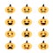 Emoji pumpkin icon set