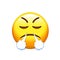 Emoji sad, angry and feeling depressed yellow face icon