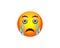 Emoji sad crying with big eyes realistic face expression
