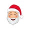 Emoji Santa Claus. Winter Holidays Emoticon. Santa Clause in tears of happiness emoji icon