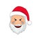 Emoji Santa Claus. Winter Holidays Emoticon. Santa Clause in tears of happiness emoji icon