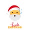 Emoji Santa Claus. Winter Holidays Emoticon. Sleep Character