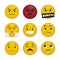 Emoji Set to Express Exasperation, Anger and Intense Fury, Vector Illustration