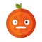 Emoji - shock orange smile. Isolated vector.