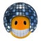 Emoji sphere with disco ball.