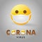 Emoji wearing protective Surgical Mask to avoid corona virus