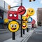 Emojis bringing visibility and vibrancy to urban signposts