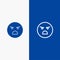 Emojis, Emotion, Faint, Feeling Line and Glyph Solid icon Blue banner Line and Glyph Solid icon Blue banner