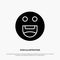 Emojis, Happy, Motivation solid Glyph Icon vector