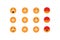 Emojis showing various emotions on white background