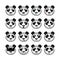 Emoticon Animals Panda Set