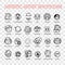 Emoticon artistic artist vector emoji Smile icon set for web