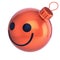 Emoticon Christmas ball orange head face funny