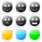 Emoticon circle icon set