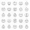 Emoticon Doodle Line Icons Pack