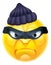 Emoticon Emoji Burglar or Thief Criminal