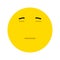 Emoticon expressing boredom or disapproval