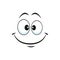 Emoticon in good mood isolated happy smiley emoji