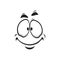 Emoticon in good mood isolated happy smiley emoji