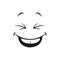 Emoticon in good mood isolated happy smiley emoji