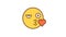 Emoticon kiss and wink. Animated Emoticons. Alpha channel