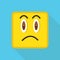 emoticon looking disappointed. Vector illustration decorative design