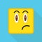 emoticon looking dissatisfied. Vector illustration decorative design