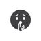 Emoticon making silence vector icon