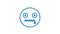 Emoticon mouth on lock. Animated doodle emoticon. Alpha channel