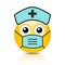 Emoticon in nurse unifrom