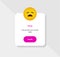 Emoticon Reaction, Fed Up Greeting Card - Vector
