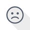 Emoticon, sad, angry concept, sadness,  flat design vector illustration