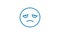 Emoticon sad. Animated doodle emoticon. Alpha channel