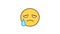 Emoticon sad to tears. Animated Emoticons. Alpha channel