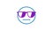 Emoticon serious in sunglasses. Animated doodle emoticon. Alpha channel