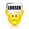 Emoticon showing looser sign