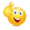 Emoticon showing thumb up