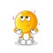 Emoticon shy vector. cartoon character