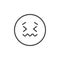 Emoticon Sick Face outline icon